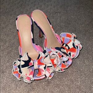 Gianni Bini Multicolor Ruffle Heels